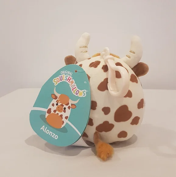Alonzo Clip Highland Cow Squishmallow - Picture 3 of 4